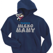 Powered by mleko mamy zabawna dziecięca bluza z nadrukiem - navy blue