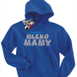 Powered by mleko mamy zabawna dziecięca bluza z nadrukiem - blue