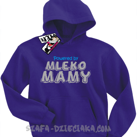 Powered by mleko mamy zabawna dziecięca bluza z nadrukiem - purple