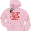 Urodę mam mamuni a rozumek tatusia oryginalna bluza dziecięca - różowy