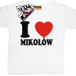 I love Mikołów dziecięca koszulka z nadrukiem - biały