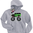 Monster Green Car bajerancka bluza dziecięca - ash