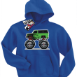 Monster Green Car bajerancka bluza dziecięca - blue