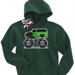 Monster Green Car bajerancka bluza dziecięca - bottle-green