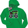 Monster Green Car bajerancka bluza dziecięca - green