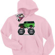 Monster Green Car bajerancka bluza dziecięca - pink