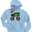 Monster Green Car bajerancka bluza dziecięca - sky blue