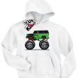 Monster Green Car bajerancka bluza dziecięca - white