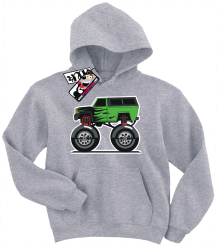 Monster Green Car - bajerancka bluza dziecięca, kod: SZDZ00125S