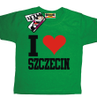 I love Szczecin dziecięca koszulka - zielony