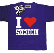 I love Szczecin dziecięca koszulka - fioletowy