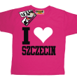 I love Szczecin dziecięca koszulka - różowy