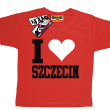 I love Szczecin dziecięca koszulka - czerwony