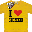 I love Szczecin dziecięca koszulka - żółty