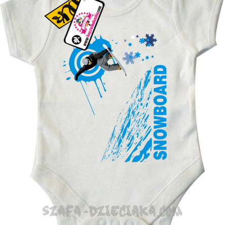Snowboard mountain kids - body dziecięce - biały