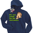 Kto rano wstaje...- super dziecięca bluza - granatowy