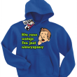 Kto rano wstaje...- super dziecięca bluza - niebieski