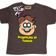 Przystojny po tatusiu zabawna koszulka dla syna -  brązowy