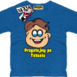 Przystojny po tatusiu zabawna koszulka dla syna - niebieski