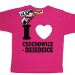 I love Czechowice-Dziedzice tshirt dziecięcy z nadrukiem - pink