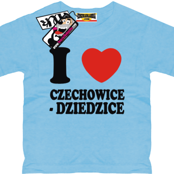 I love Czechowice-Dziedzice - tshirt dziecięcy z nadrukiem, kod: SZDZ00217K