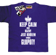 Keep calm and każdy jest królem swojej głupoty koszulka dziecięca - fioletowy