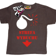 Strefa wybuchu fajna koszulka - brązowa