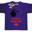 Strefa wybuchu fajna koszulka - fioletowy