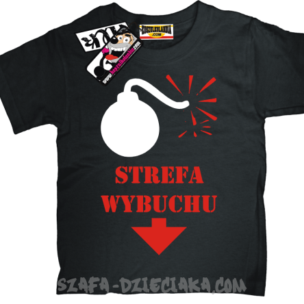 Strefa wybuchu fajna koszulka - czarna