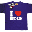 I love Będzin koszulka dziecięca z nadrukiem - fioletowy