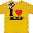 I love Będzin koszulka dziecięca z nadrukiem - żółty