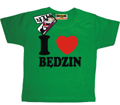 I love Będzin - koszulka dziecięca z nadrukiem, kod: SZDZ00213K 