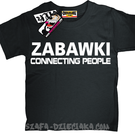 Zabawki connecting people zabawna koszulka dla dziecka - black