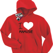 I love Mamusie bluza dziecięca - czerwony