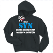 Mój syn będzie łamał serca waszym córkom bluza dziecięca z nadrukiem - czarny