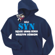 Mój syn będzie łamał serca waszym córkom bluza dziecięca z nadrukiem - granatowy