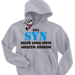 Mój syn będzie łamał serca waszym córkom bluza dziecięca z nadrukiem - melanżowy