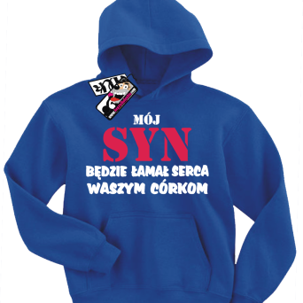 Mój syn będzie łamał serca waszym córkom - bluza dziecięca z nadrukiem, kod: SZDZ00211S