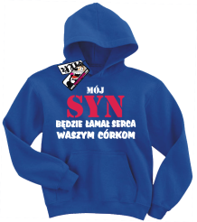 Mój syn będzie łamał serca waszym córkom - bluza dziecięca z nadrukiem, kod: SZDZ00211S