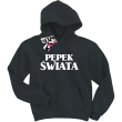 Pępek świata super dziecięca bluza z kapturem - black