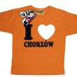 I love Chorzów super koszulka dziecięca z nadrukiem - pomarańczowy
