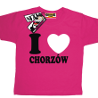 I love Chorzów super koszulka dziecięca z nadrukiem - różowy