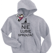 Bardzo nie lubię sprzątać świetna bluza dziecięca z nadrukiem - melanżowy