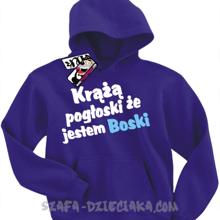 Krążą pogłoski, że jestem boski odlotowa bluza dziecięca - fioletowy