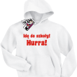 Idę do szkoły hurra! oryginalna bluza dziecięca - white