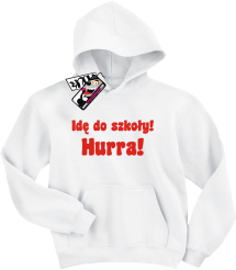 Idę do szkoły hurra! - oryginalna bluza dziecięca, kod: SZDZ00136S