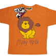 mały król ciekawy tshirt dla dziecka - pomarańczowy