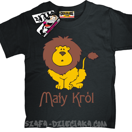 mały król ciekawy tshirt dla dziecka - czarny