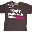 Krąży pogłoska, że jestem boska super koszulka dla dziewczynki - brown