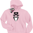 Wąsacz we fraku zabawna bluza dziecięca - pink